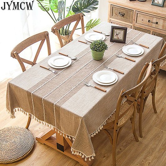 Cotton/Linen Wrinkle Free Anti-Fading Table Cloth