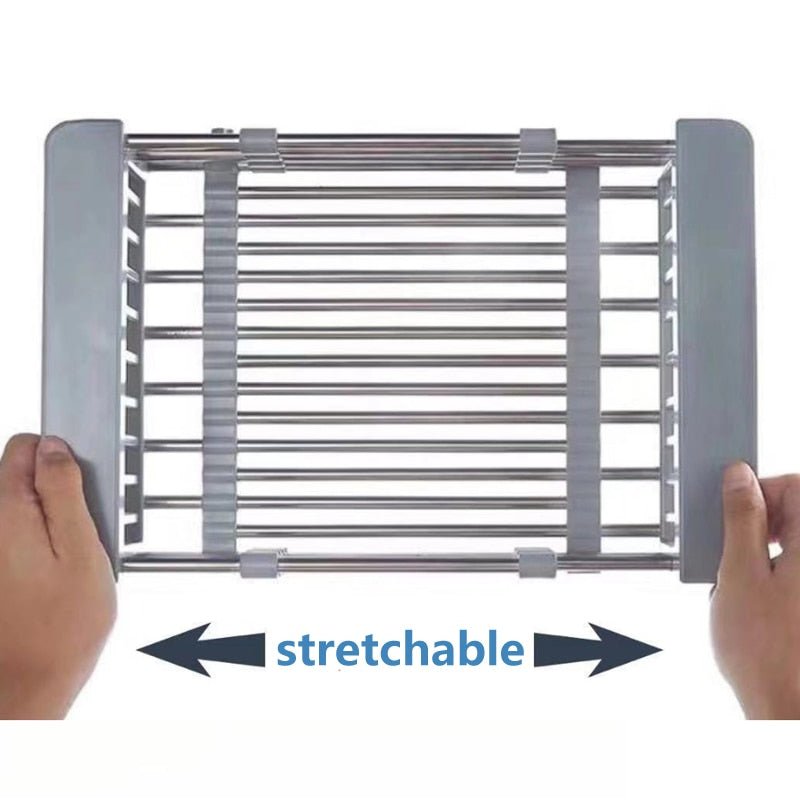 Stainless Steel Adjustable Dish Drying Rack/Drainer