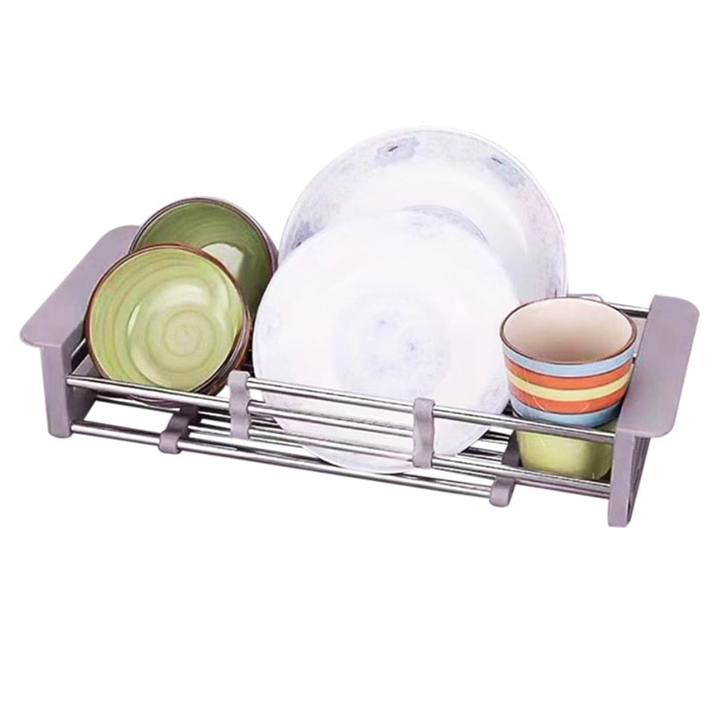Stainless Steel Adjustable Dish Drying Rack/Drainer
